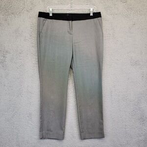 Express Columnist Pants Women's 10 R Black‎ White Micro Dots Medium Rise Tapered